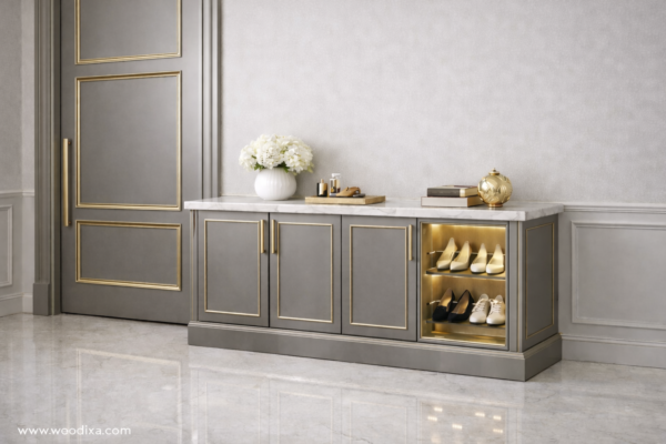 Vera Eleganza Shoerack Warm Grey Color