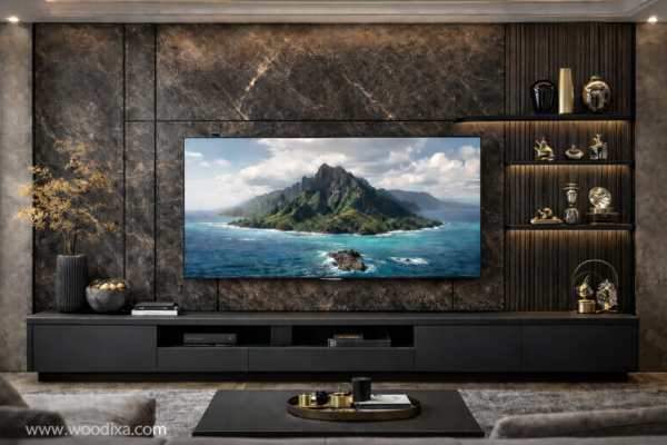 Verde Lux Media Wall Black Matte Color Verde Lux Media Wall Black Matte Color