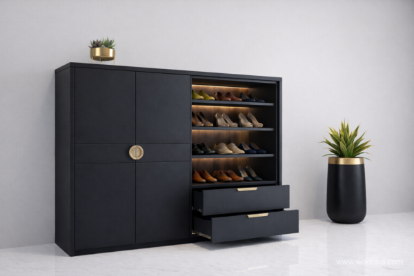 Verde Lux Shoe Rack Matte Black Color Verde Lux Shoe Rack Matte Black Color