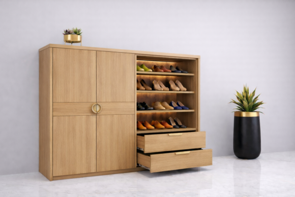 Verde Lux Shoe Rack Natural Oat Color Verde Lux Shoe Rack Natural Oat Color