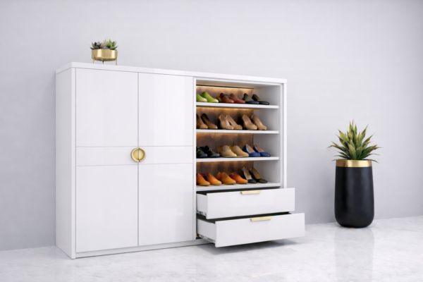 Verde Lux Shoe Rack Pure White Color Verde Lux Shoe Rack Pure White Color