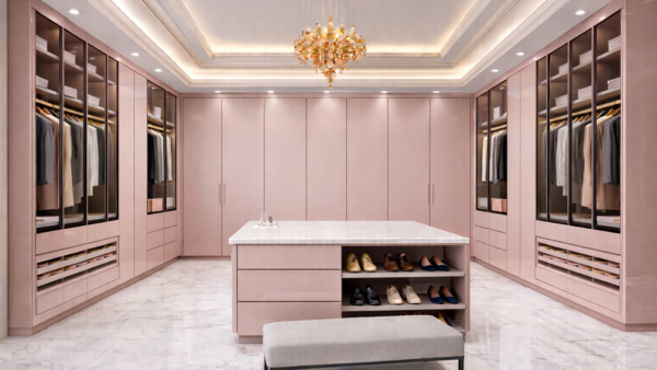 Verde Lux Wardrobe Blush Pink Color