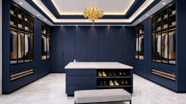 Verde Lux Wardrobe Navy Blue Color