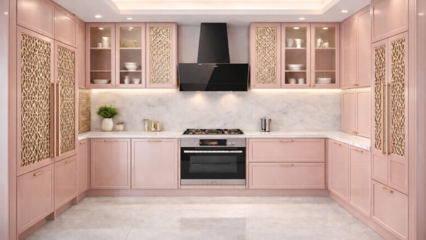 Zaara Kitchen Blush Pink Color