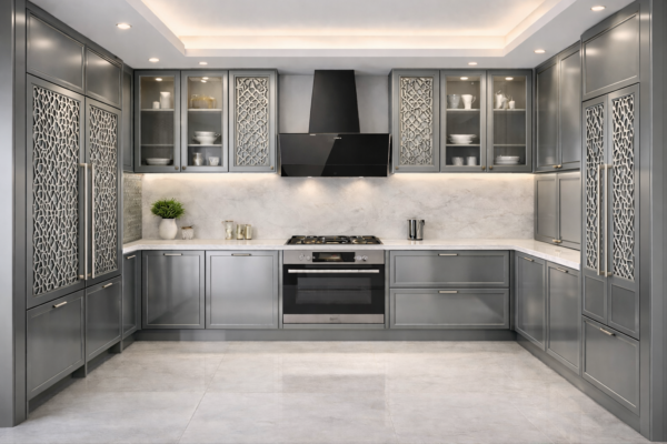 Zaara Kitchen Metallic Grey Color Zaara Kitchen Metallic Grey Color