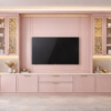 Zaara Media Wall Blush Pink Color Zaara Media Wall Blush Pink Color