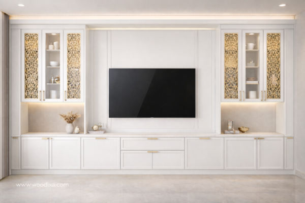 Zaara Media Wall Pure White Color Zaara Media Wall Pure White Color