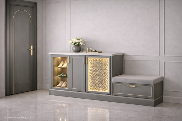 Zaara Shoe Rack Metallic Grey Color Zaara Shoe Rack Metallic Grey Color