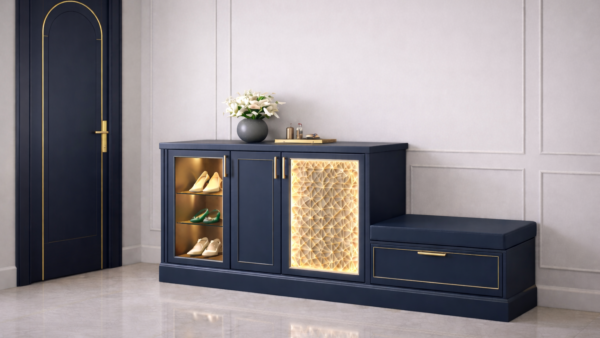 Zaara Shoe Rack Navy Blue Color