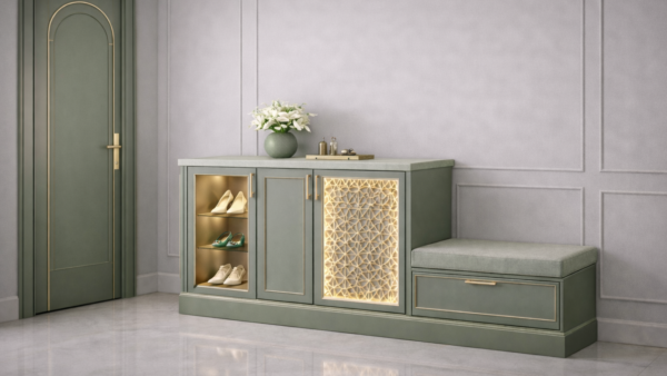 Zaara Shoe Rack Sage Green Color Zaara Shoe Rack Sage Green Color