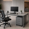 Axis Workstation Perspective Metallic Grey Matte Black Color Axis Workstation Perspective Metallic Grey Matte Black Color