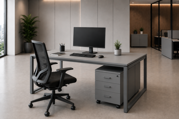 Axis Workstation Perspective Metallic Grey Matte Black Color Axis Workstation Perspective Metallic Grey Matte Black Color