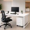 Axis Workstation Perspective Pure White Matte Black Color Axis Workstation Perspective Pure White Matte Black Color