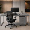 Axis Workstation Rear Metallic Grey Matte Black Color Axis Workstation Rear Metallic Grey Matte Black Color