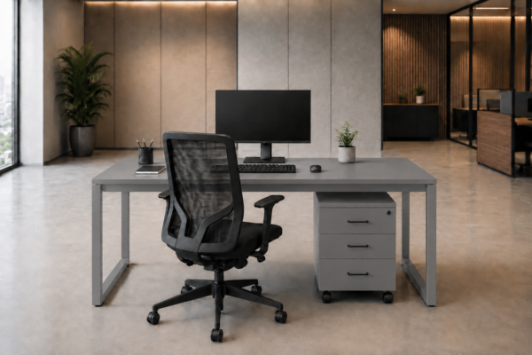 Axis Workstation Rear Metallic Grey Matte Black Color Axis Workstation Rear Metallic Grey Matte Black Color