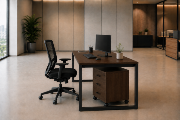 Axis Workstation Side Darkwalnut Matte Black Color Axis Workstation Side Darkwalnut Matte Black Color