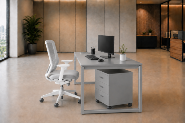 Axis Workstation Side Metallic Grey Matte Black Color Axis Workstation Side Metallic Grey Matte Black Color