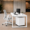 Axis Workstation Side Pure White Matte Black Color Axis Workstation Side Pure White Matte Black Color