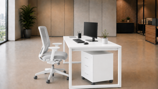 Axis Workstation Side Pure White Matte Black Color Axis Workstation Side Pure White Matte Black Color