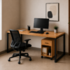 Nexus Workstation Perspective Corner Placement Natural Oat Matte Black Color Nexus Workstation Perspective Corner Placement Natural Oat Matte Black Color