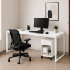 Nexus Workstation Perspective Corner Placement Pure White Matte Black Color Nexus Workstation Perspective Corner Placement Pure White Matte Black Color