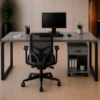 Nexus Workstation Rear View Metallic Grey Matte Black Color Nexus Workstation Rear View Metallic Grey Matte Black Color