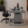 Nexus Workstation Side View Metallic Grey Matte Black Color Nexus Workstation Side View Metallic Grey Matte Black Color