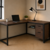 Vectra Workstation Perspective Dark Walnut Matte Black Color Vectra Workstation Perspective Dark Walnut Matte Black Color