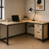 Vectra Workstation Perspective Natural Oat Matte Black Color Vectra Workstation Perspective Natural Oat Matte Black Color
