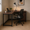 Vectra Workstation Side View Dark Walnut Matte Black Color Vectra Workstation Side View Dark Walnut Matte Black Color