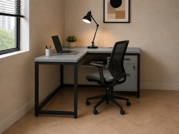 Vectra Workstation Side View Metallic Grey Matte Black Color Vectra Workstation Side View Metallic Grey Matte Black Color