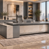 Altura Executive Desk Metallic Grey Angled View Islamabad Pakistan