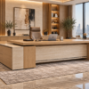 Altura Executive Desk Natural Oat Angled View Islamabad Pakistan