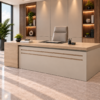 Axis Executive Desk Natural Oat Angled View Islamabad Pakistan Axis Executive Desk Natural Oat Angled View Islamabad Pakistan