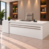 Axis Executive Desk White Angled View Islamabad Pakistan Axis Executive Desk White Angled View Islamabad Pakistan