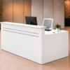 Axis Reception Desk White Angled View Axis Reception Desk White Angled View