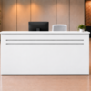 Axis Reception Desk White Front View Axis Reception Desk White Front View