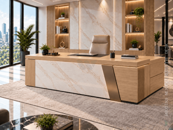 Nexus Executive Desk Natural Oat Angled View Rawalpindi Pakistan Nexus Executive Desk Natural Oat Angled View Rawalpindi Pakistan