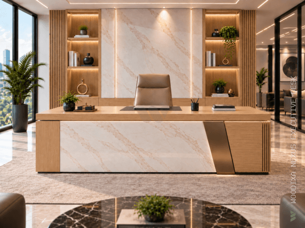 Nexus Executive Desk Natural Oat Front View Rawalpindi Pakistan Nexus Executive Desk Natural Oat Front View Rawalpindi Pakistan