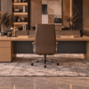 Orion Executive Desk Natural Oat Rear View Islamabad Pakistan