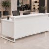 Orion Reception Desk White Angled View Orion Reception Desk White Angled View
