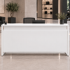 Orion Reception Desk White Front View Orion Reception Desk White Front View