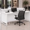 Orion Reception Desk White Rear View Orion Reception Desk White Rear View